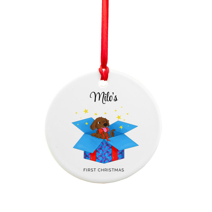 Personalised Dogâ€™s First Christmas Ornament
