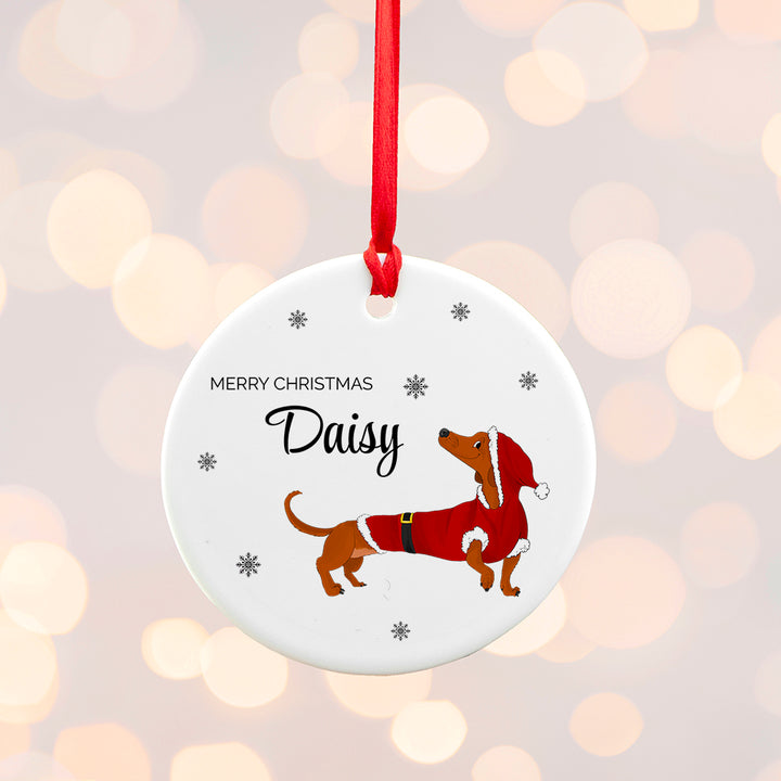 Personalised Little Dog Christmas Ornament