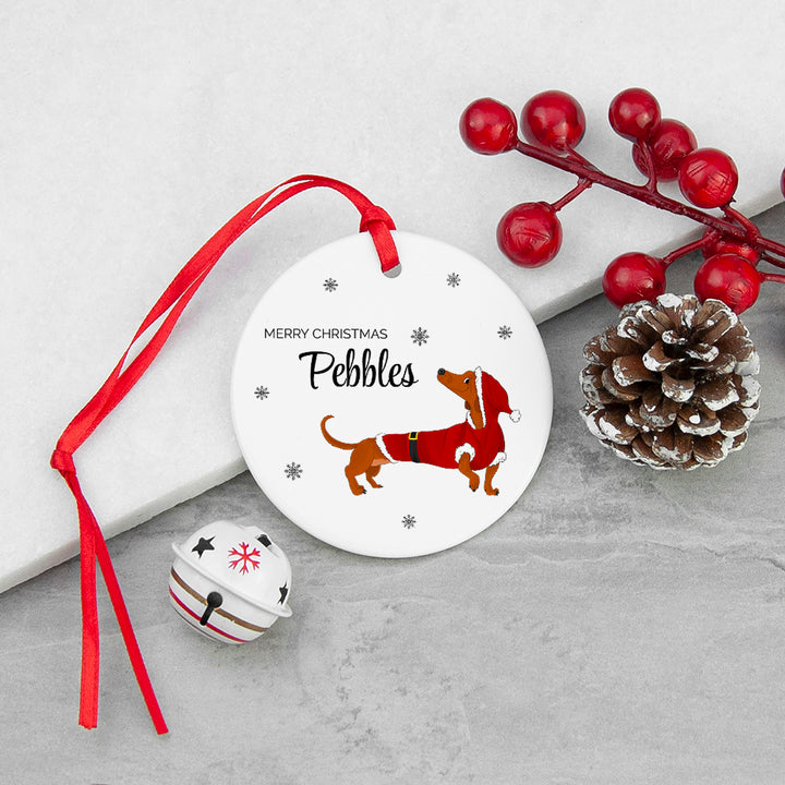Personalised Little Dog Christmas Ornament