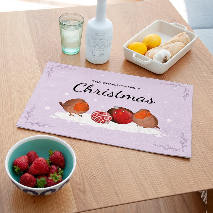 Personalised Robin Baubles Placemat