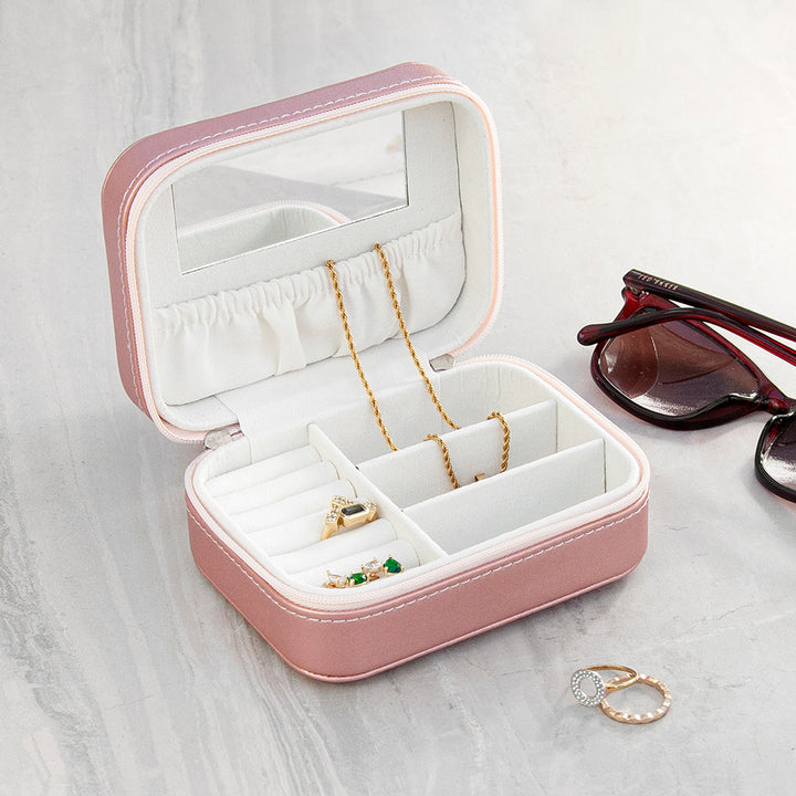 Personalised Pink 'My Treasure' Travel Jewellery Case
