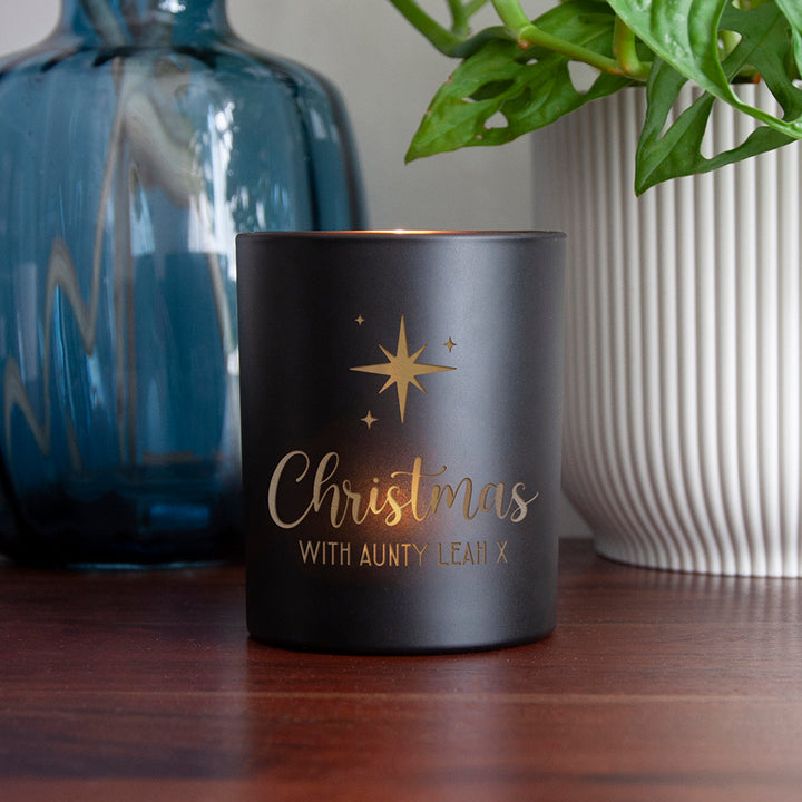 Personalised Christmas Star Candle Holder