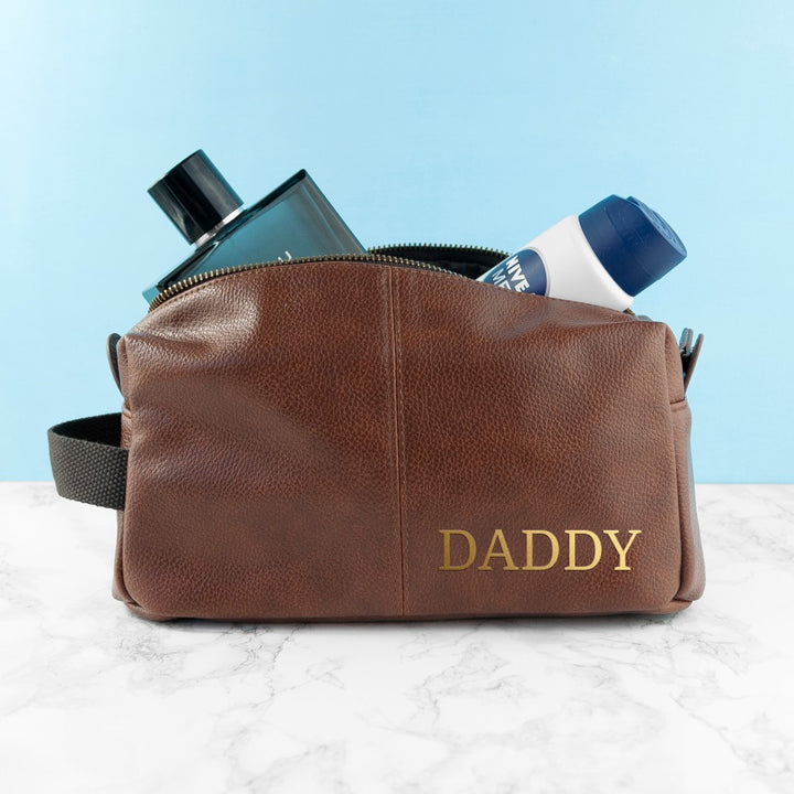 Personalised Dad's Vintage Style Wash Bag