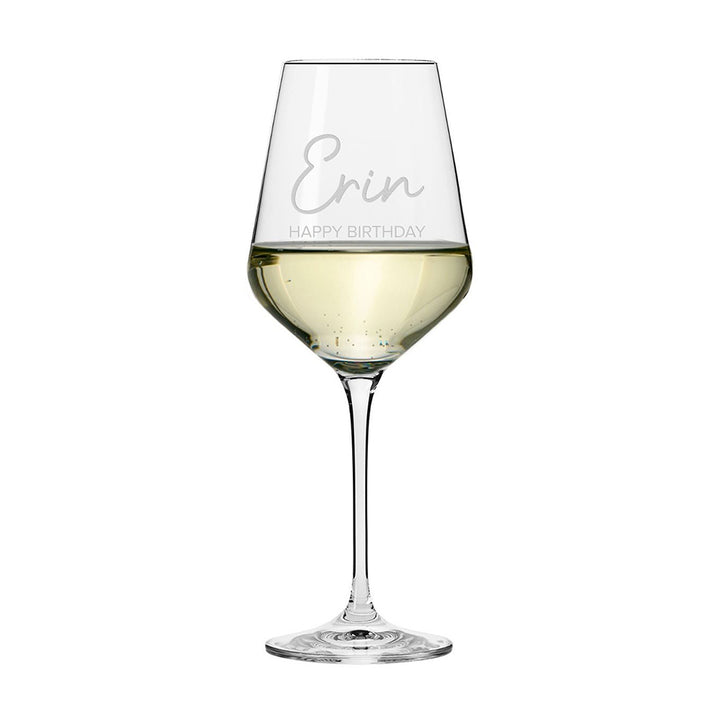 Personalised Happy Birthday Wine Glass