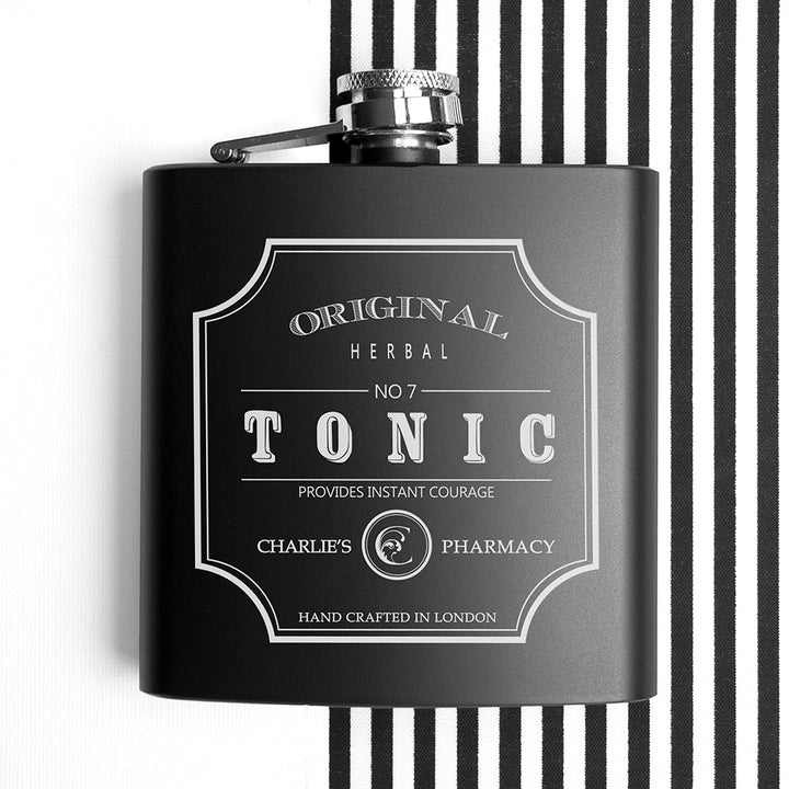 Personalised Tonic Vintage Hip Flask 