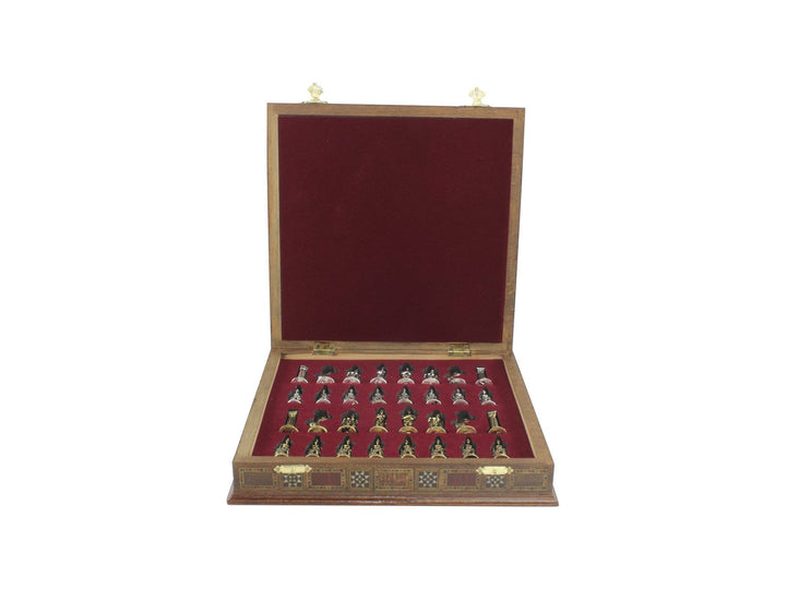 Personalised 10.8 Inches Red Wood Luxury Chess Set