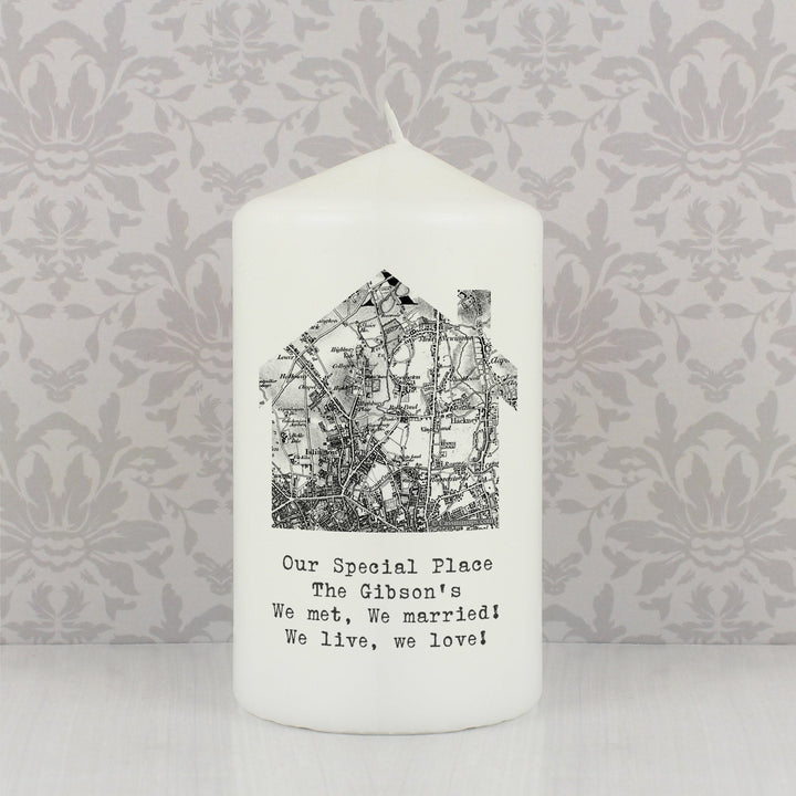 Personalised 1805 - 1874 Old Series Map Home Pillar Candle