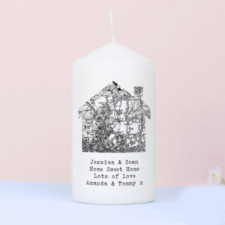 Personalised 1805 - 1874 Old Series Map Home Pillar Candle