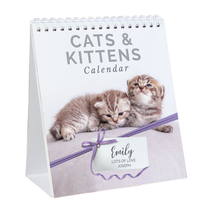 Personalised 2024 Cats and Kittens Desk Calendar