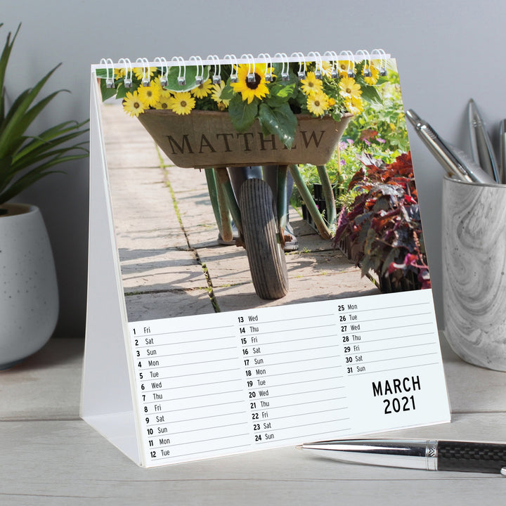 Personalised 2024 Gardening Desk Calendar