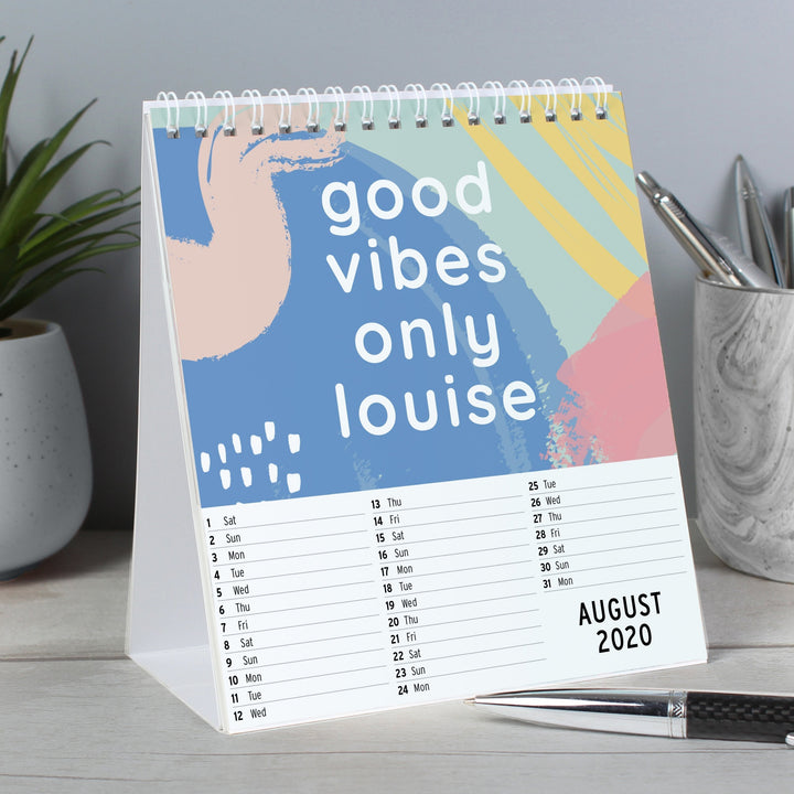 Personalised 2024 Motivational Quotes Desk Calendar