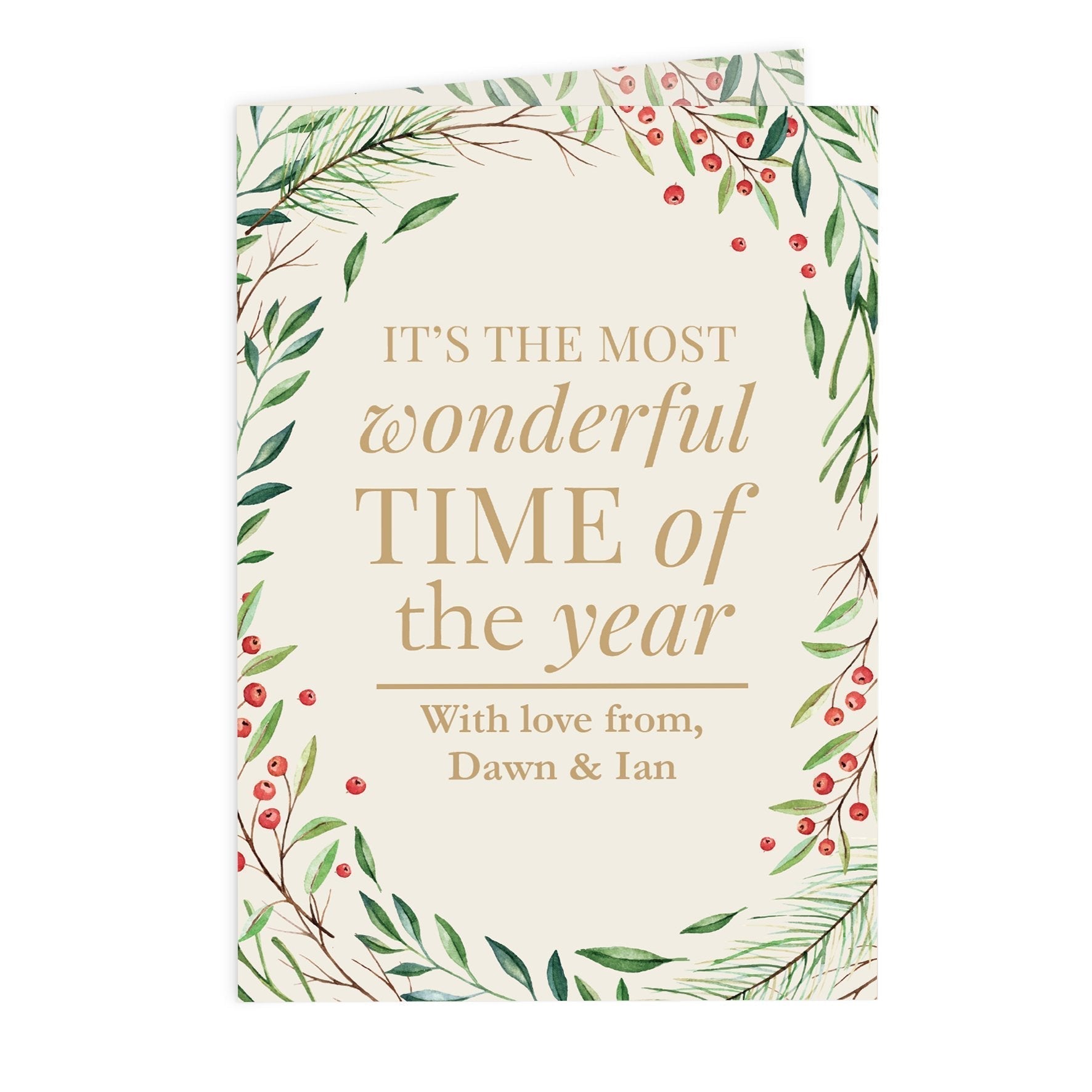 Personalised Â‘Wonderful Time of The YearÂ’ Christmas Card