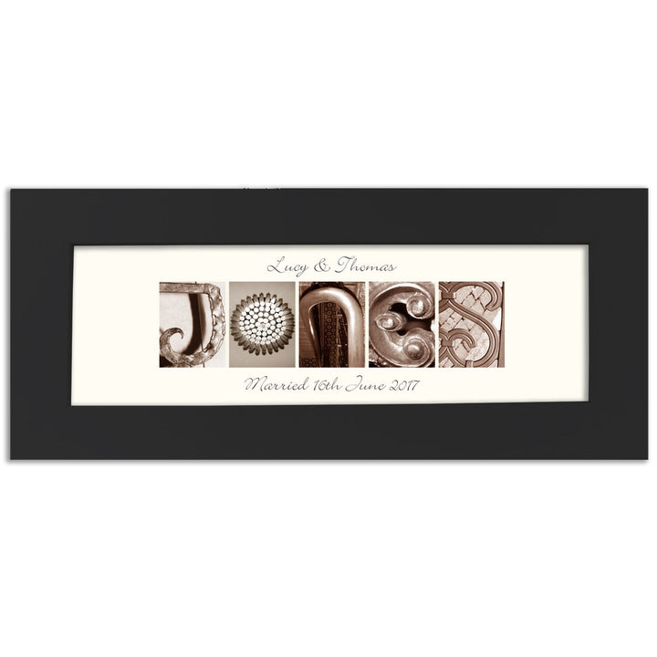 Personalised Affection Art Any Message Name Frame