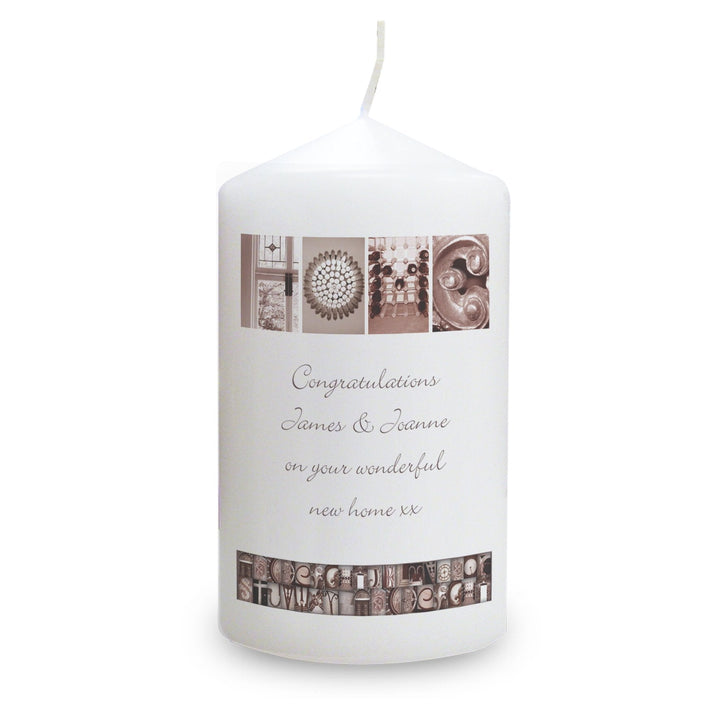 Personalised Affection Art Any Message Pillar Candle