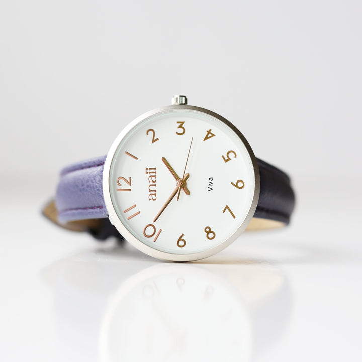 Personalised Anaii Watch In Orchid Purple