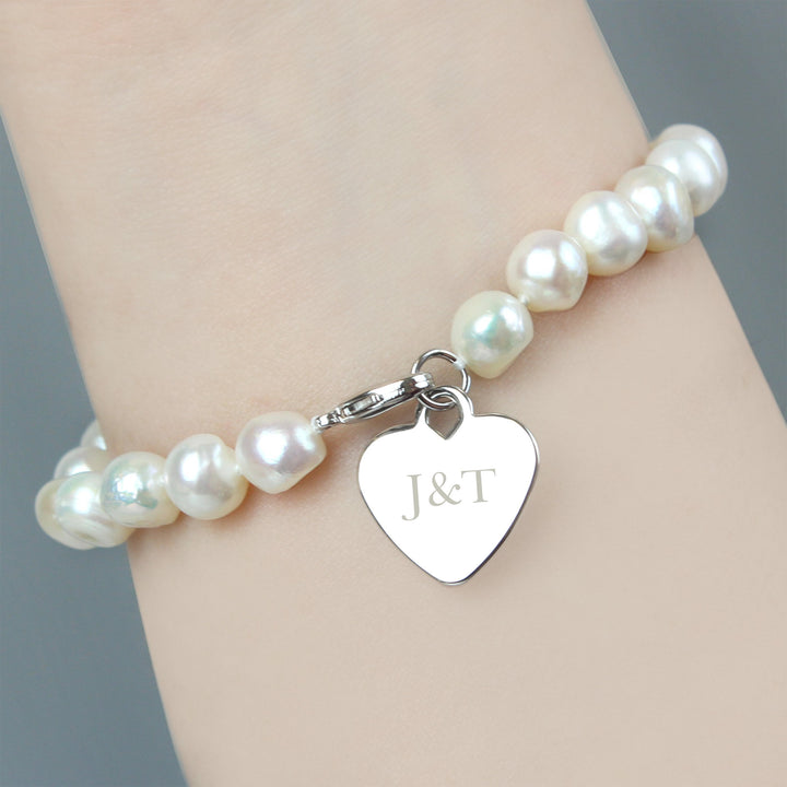 Personalised Anniversary Silver Box and Pearl Bracelet