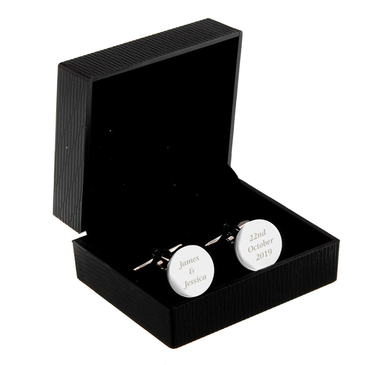 Personalised Any Message Round Cufflinks