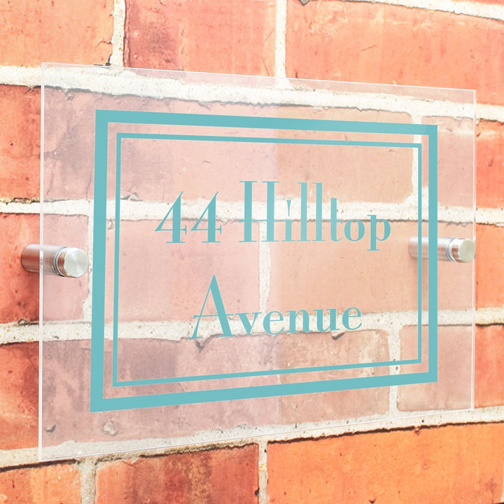 Personalised Art Deco Acrylic House Sign