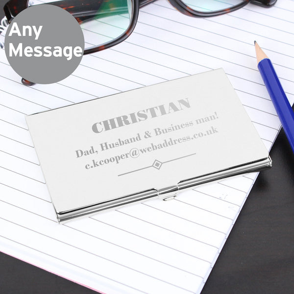 Personalised Art Deco Business Card Holder
