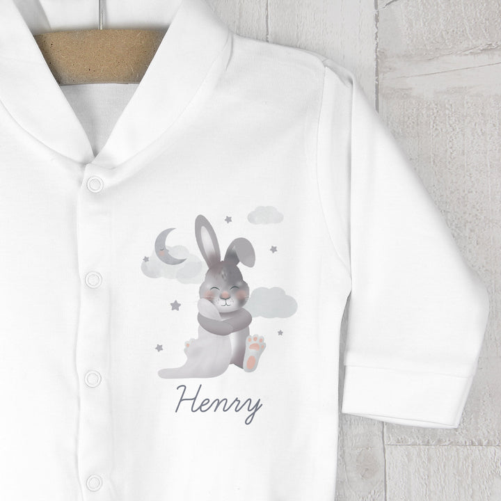 Personalised Baby Bunny Babygrow 0-3 months