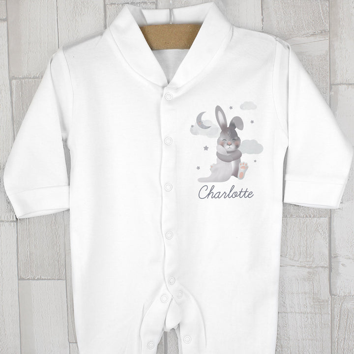 Personalised Baby Bunny Babygrow 0-3 months