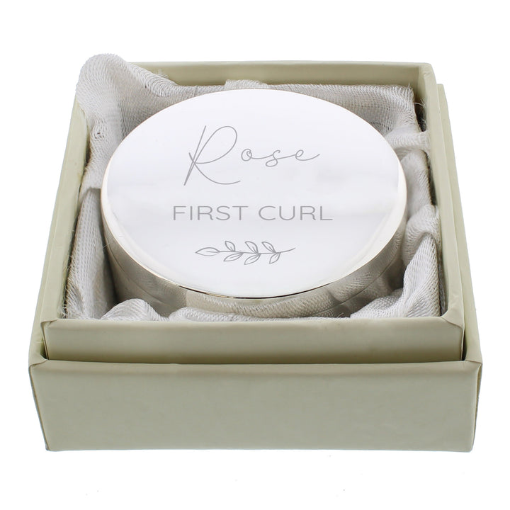 Personalised Baby's First Tooth Or Hair Curl Trinket Box
