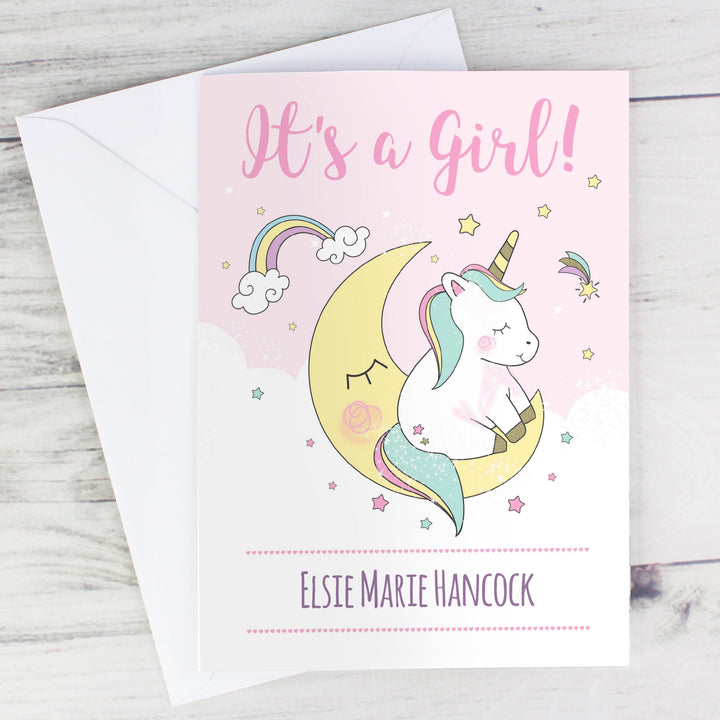 Personalised Baby Unicorn Card