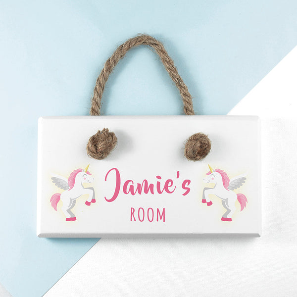 Personalised Baby Unicorn Door Sign 
