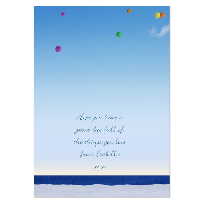 Personalised Balloon Card