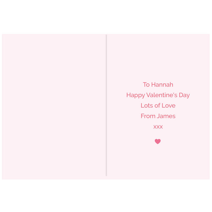 Personalised Be My Valentine Heart Card