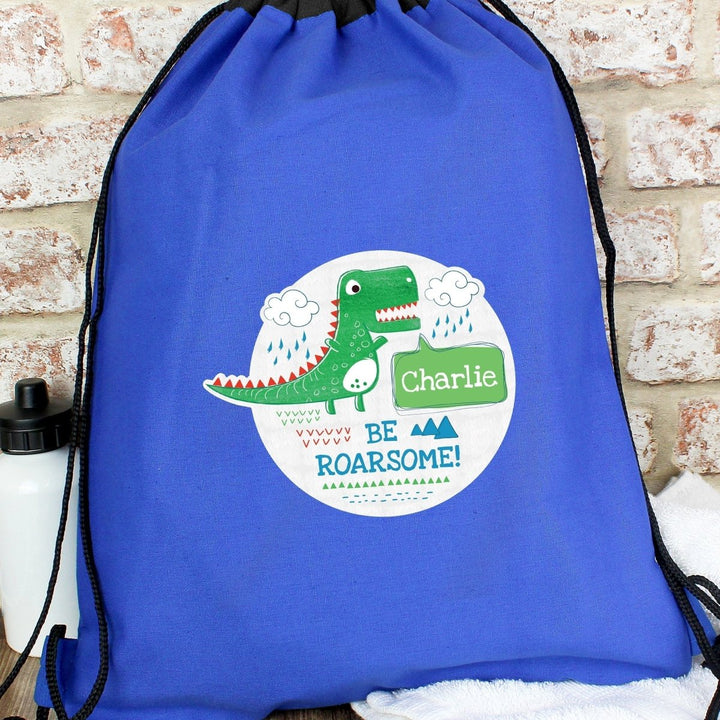 Personalised 'Be Roarsome' Dinosaur Swim & Kit Bag