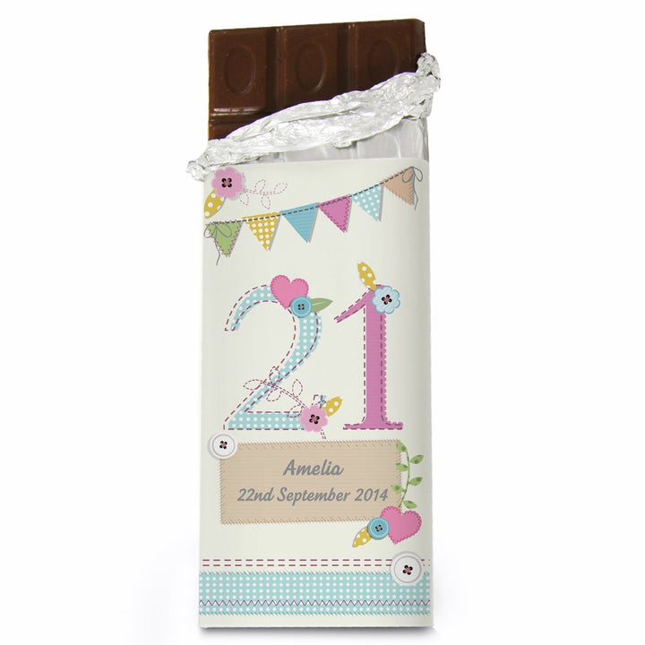 Personalised Birthday Craft Milk Chocolate Bar