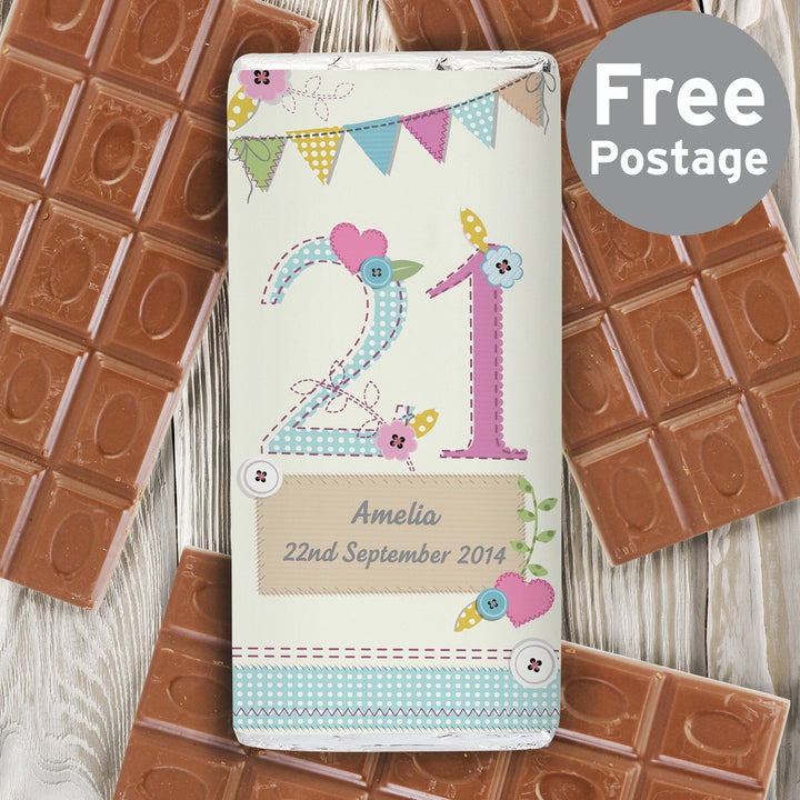 Personalised Birthday Craft Milk Chocolate Bar