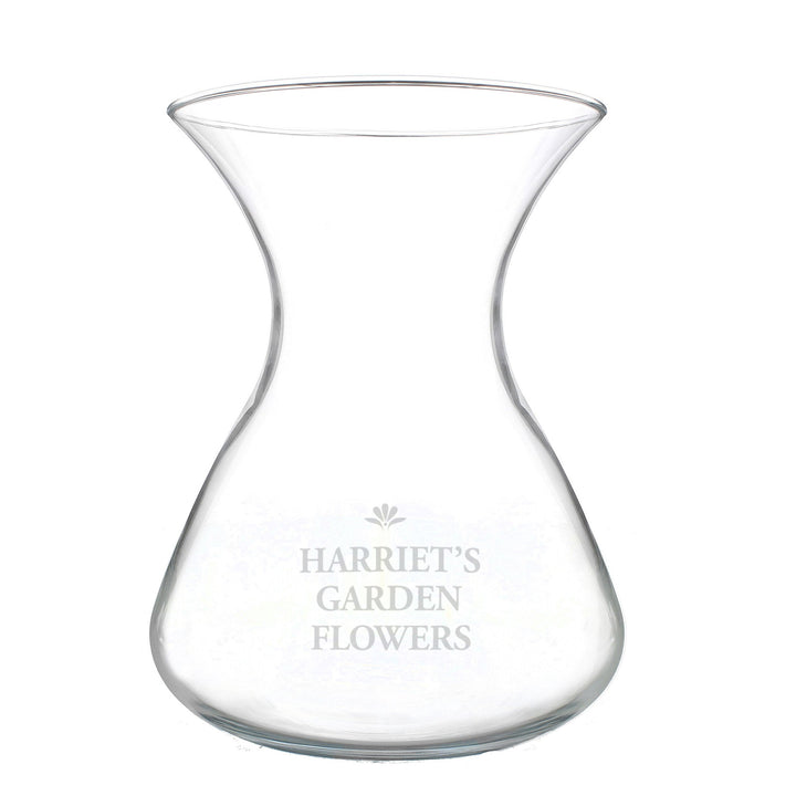 Personalised Bold Font Glass Vase