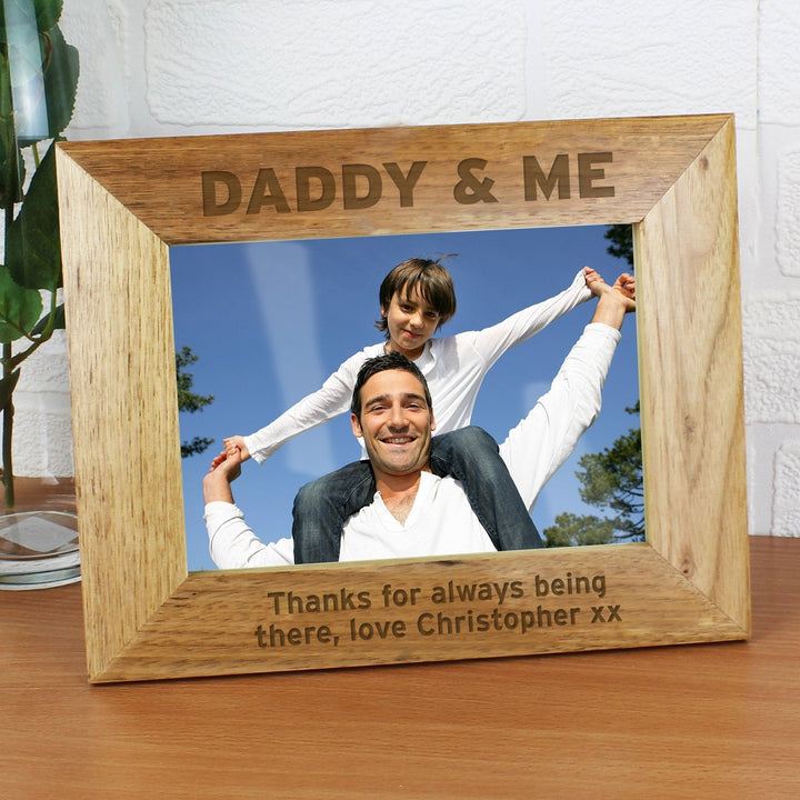 Personalised Bold Text 7x5 Landscape Wooden Photo Frame