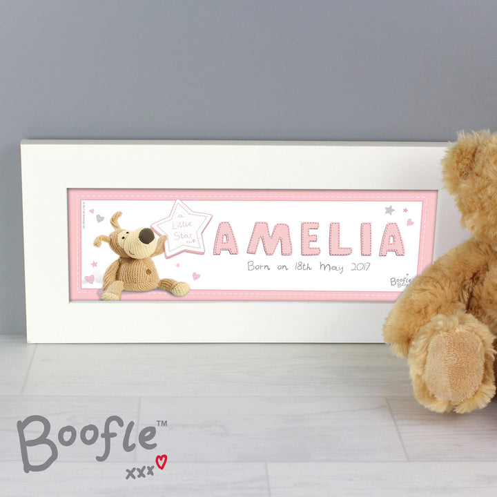 Personalised Boofle It's a Girl Name Frame