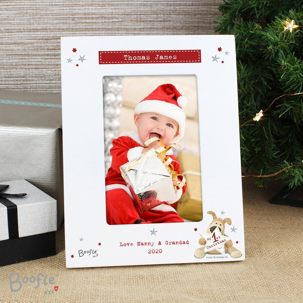 Personalised Boofle My 1st Christmas 4x6 Photo Frame