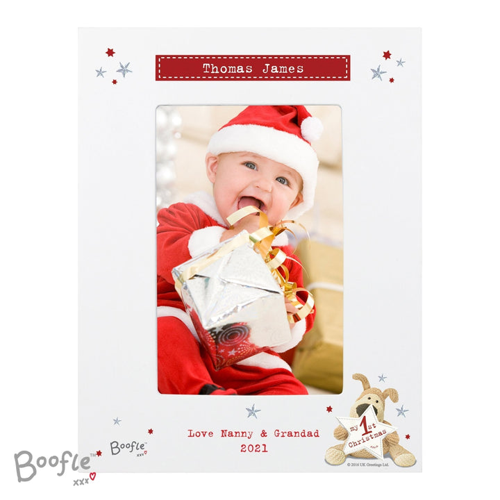Personalised Boofle My 1st Christmas 4x6 Photo Frame