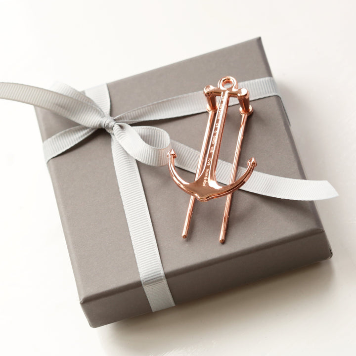 Personalised Book Anchor - Gold & Rose Gold