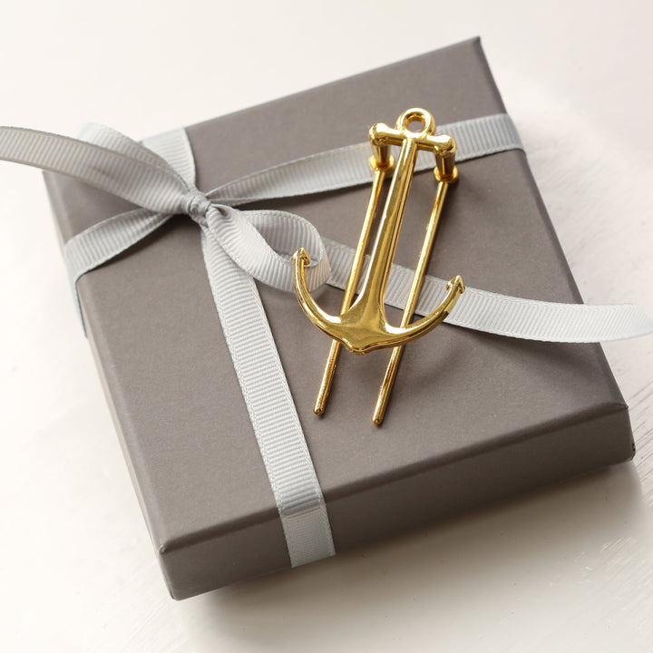 Personalised Book Anchor - Gold & Rose Gold Gold