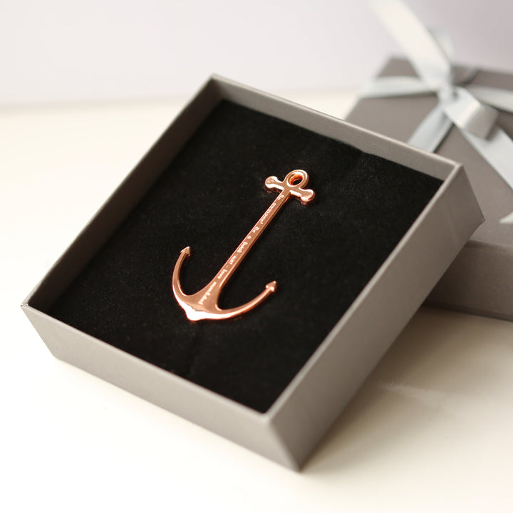 Personalised Book Anchor - Gold & Rose Gold Rose Gold