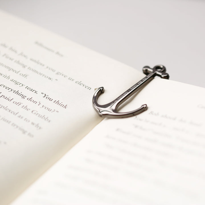 Personalised Book Anchor - Silver & Black