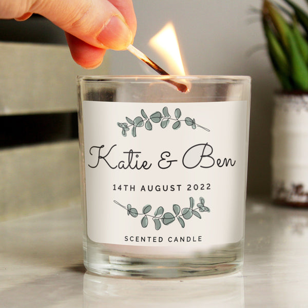Personalised Botanical Jar Candle