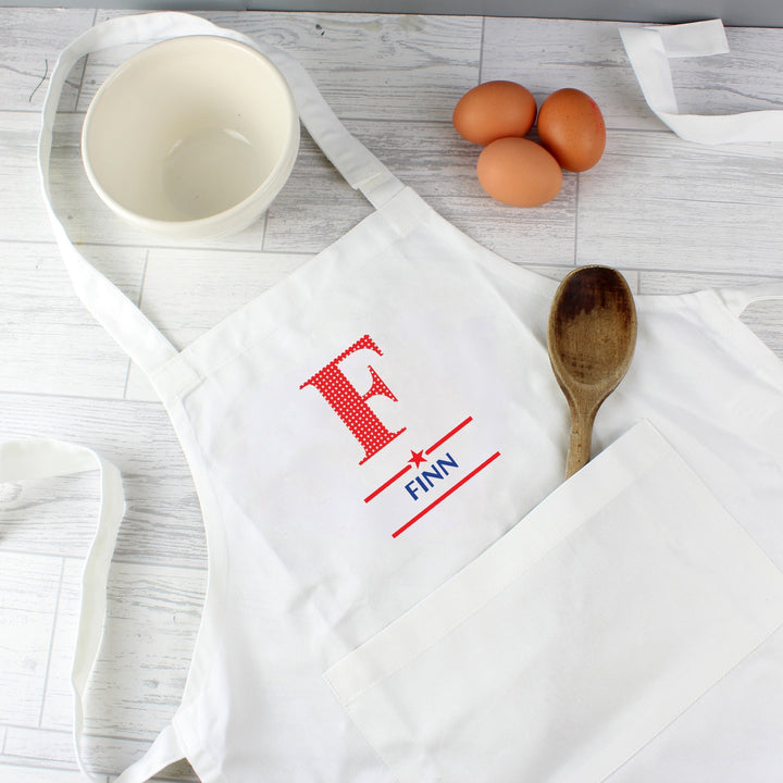 Personalised Boys Initial Children's Apron