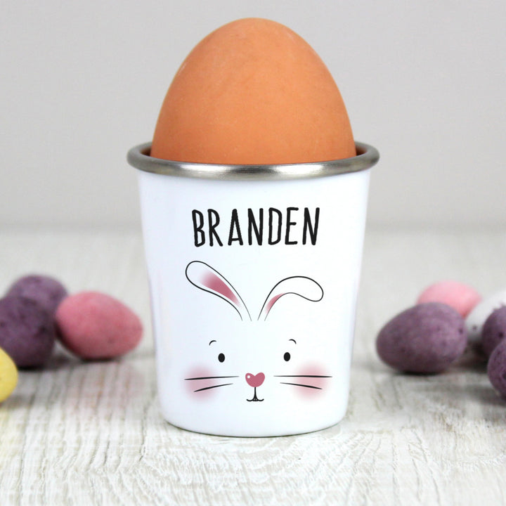 Personalised Bunny Features Egg Cup