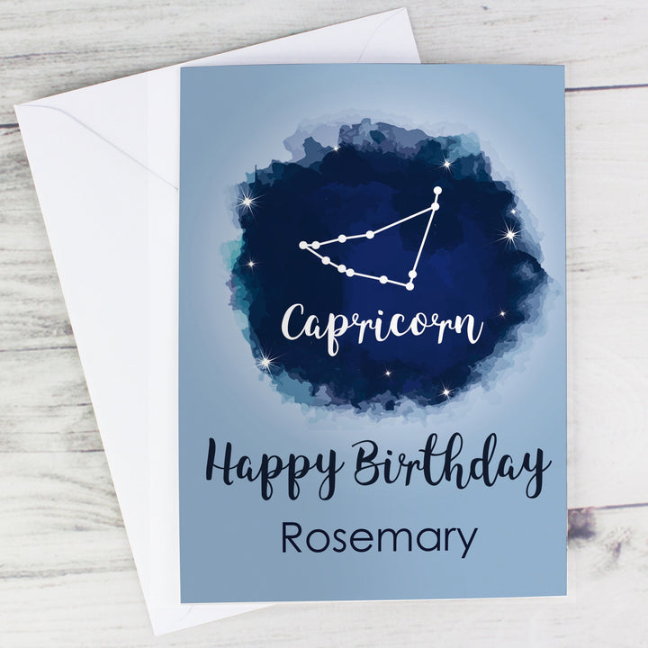 Personalised Capricorn Zodiac Star Sign Card (December 22nd - 19th January)