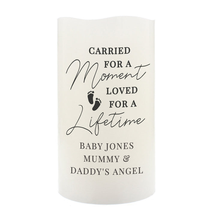 Personalised Carried For A Moment Led Candle