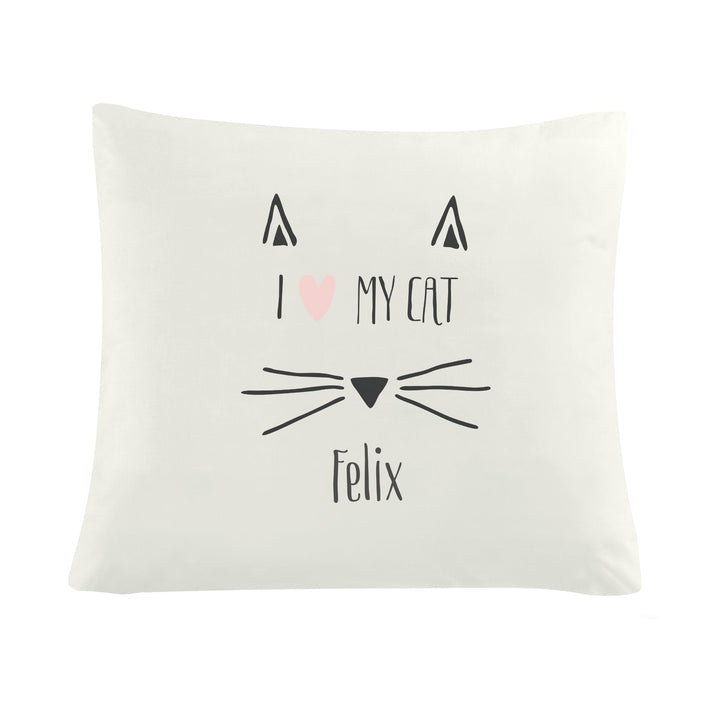 Personalised Cat Features Cushion Cover
