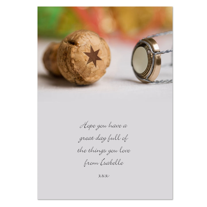Personalised Champagne Card