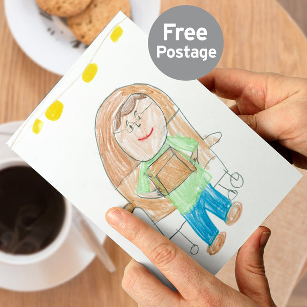 Personalised Childrens Drawing Photo Upload Card